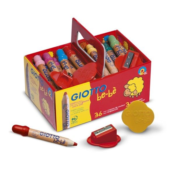 Giotto be-bè Crayons de couleur Maxi - Schoolpack