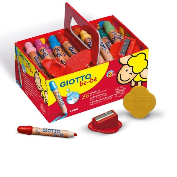 Giotto be-bè Crayons de couleur Maxi - Schoolpack