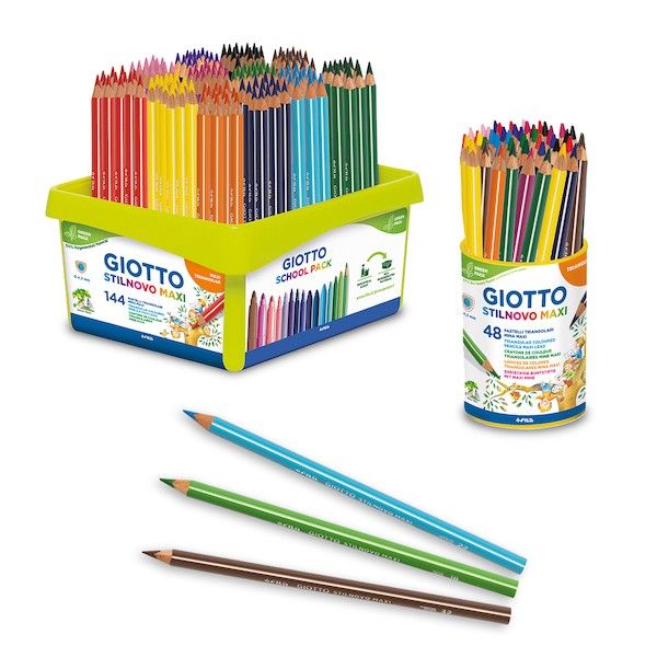 Matite colorate maxi per bambini 12 pz GIOTTO Stilnovo Maxi Colori  assortiti F225900