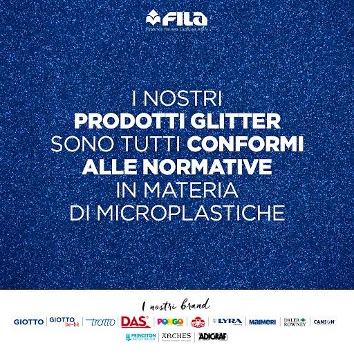 17 OTTOBRE 2023: GLITTER E MICROPLASTICHE. I PRODOTTI FILA SONO CONFORMI