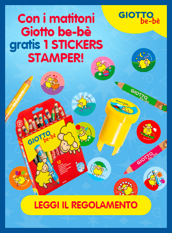 GIOTTO BE-BE' MATITONI E STICKERS STAMPER