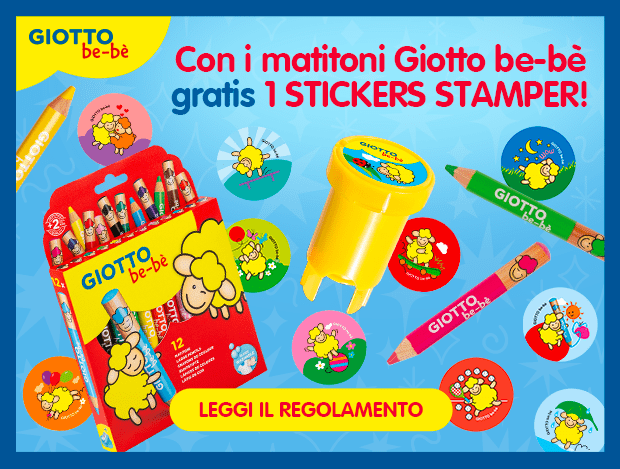 GIOTTO BE-BE' MATITONI E STICKERS STAMPER
