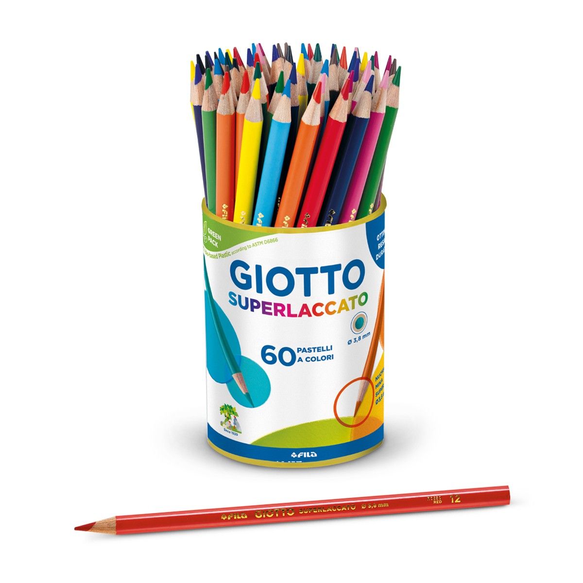 FILA Giotto Pastelli SuperMina Astuccio da 18 Colori + 2 Matite -   lo store on line della Cartolibreria Pegasus
