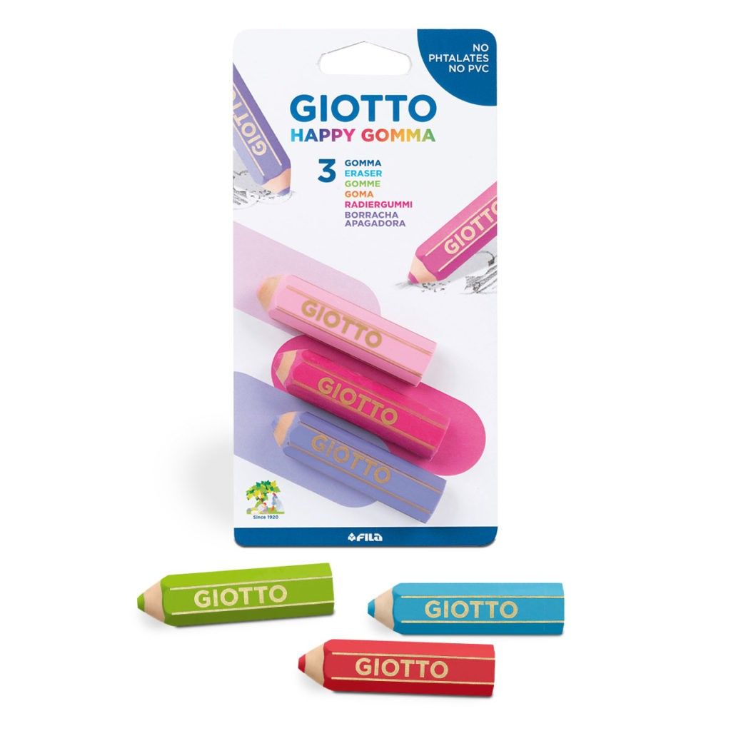 Gomma per cancellare Giotto Happy Colori Pastello