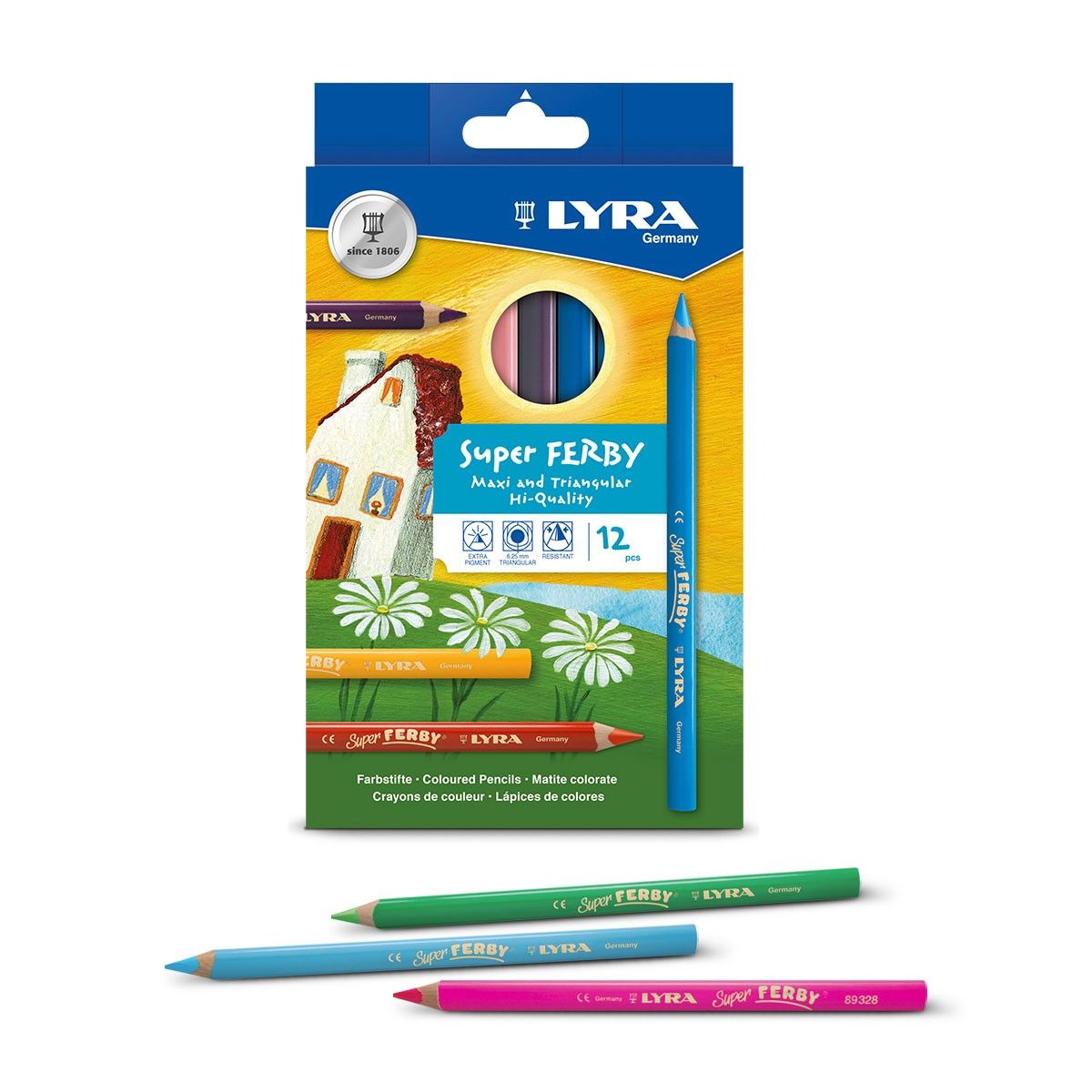 Lyra Super Ferby tykke fargeblyanter – 12 stk