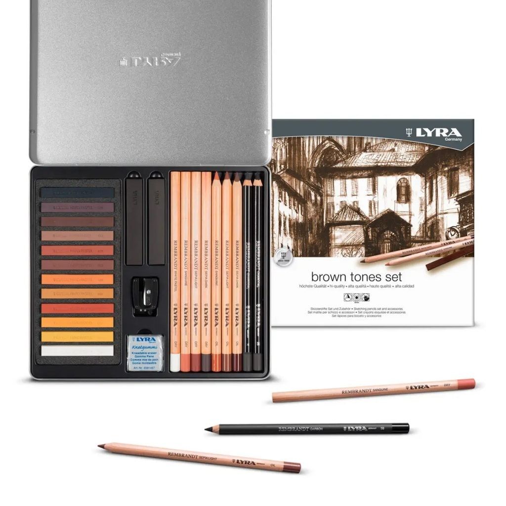 Mua Hộp bút sáp 12 màu nhập khẩu Đức LYRA Brown Tones tại Thế giới sắc màu