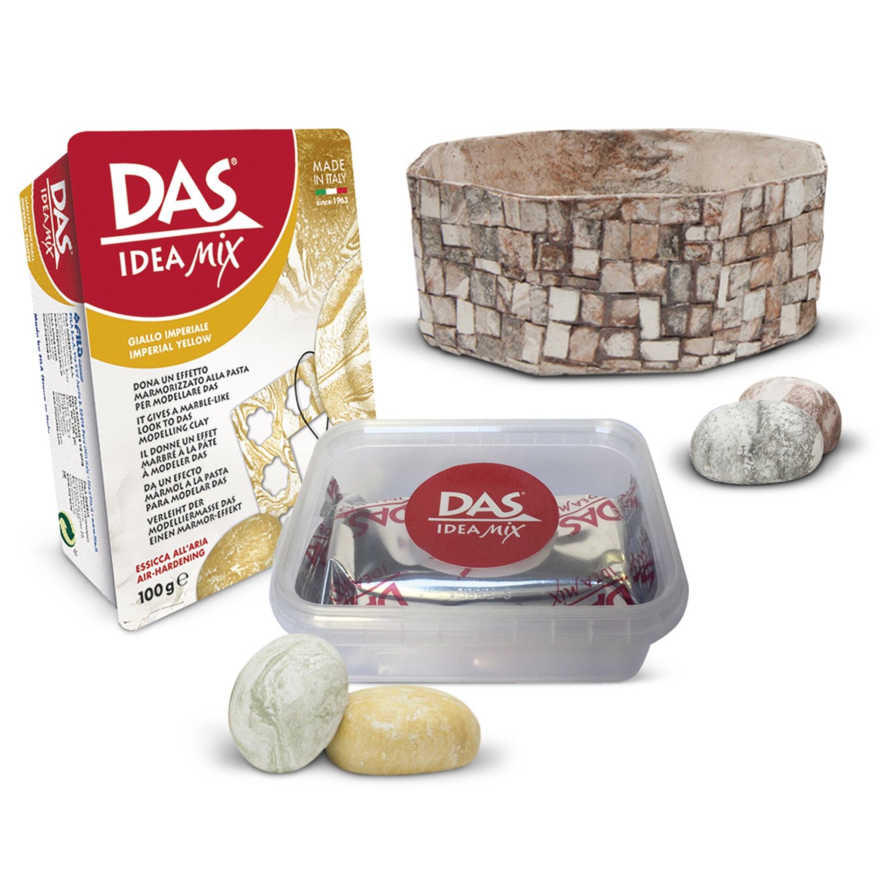 DAS IDEA MIX AIR DRYING MODELLING CLAY CREATE A MARBLE MARBLING EFFECT 100g 