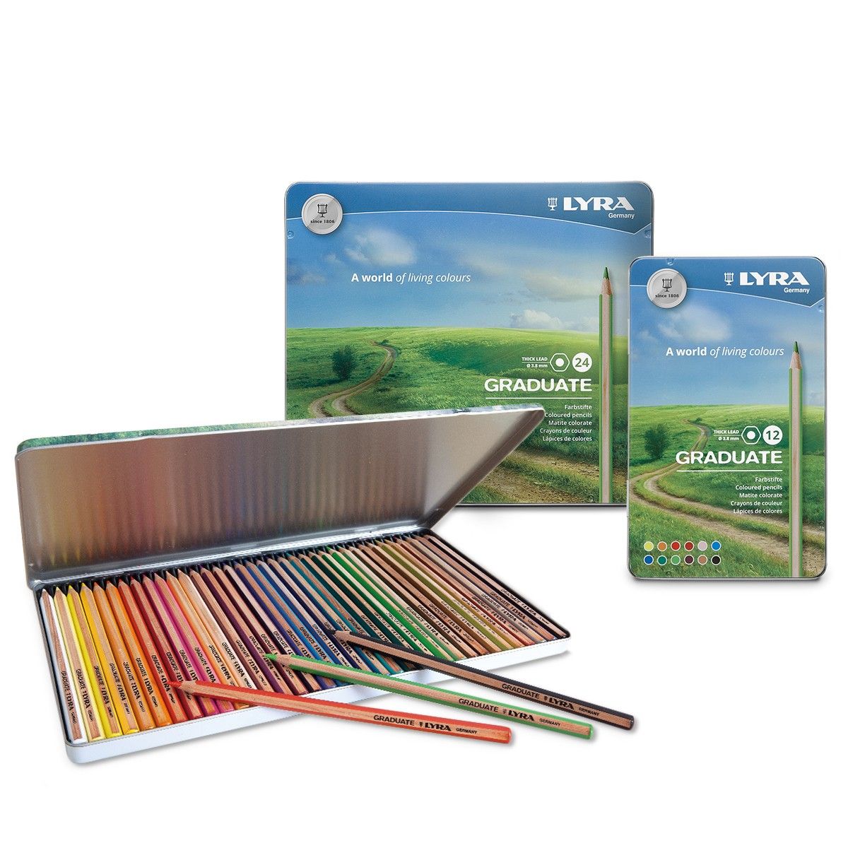 Lápices de Colores Lyra Graduate 36 Colores CAJA METALICA