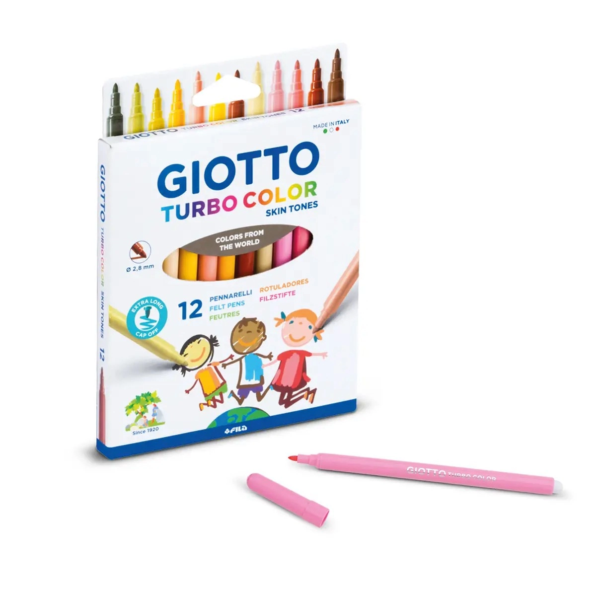Giotto BeBe Super Large Giant Pencils and Sharpener Set - Pack of 12