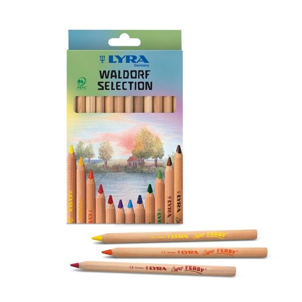 Waldorf Steiner Selection Lyra Super Ferby Colour Pencils 12 Colour Set 