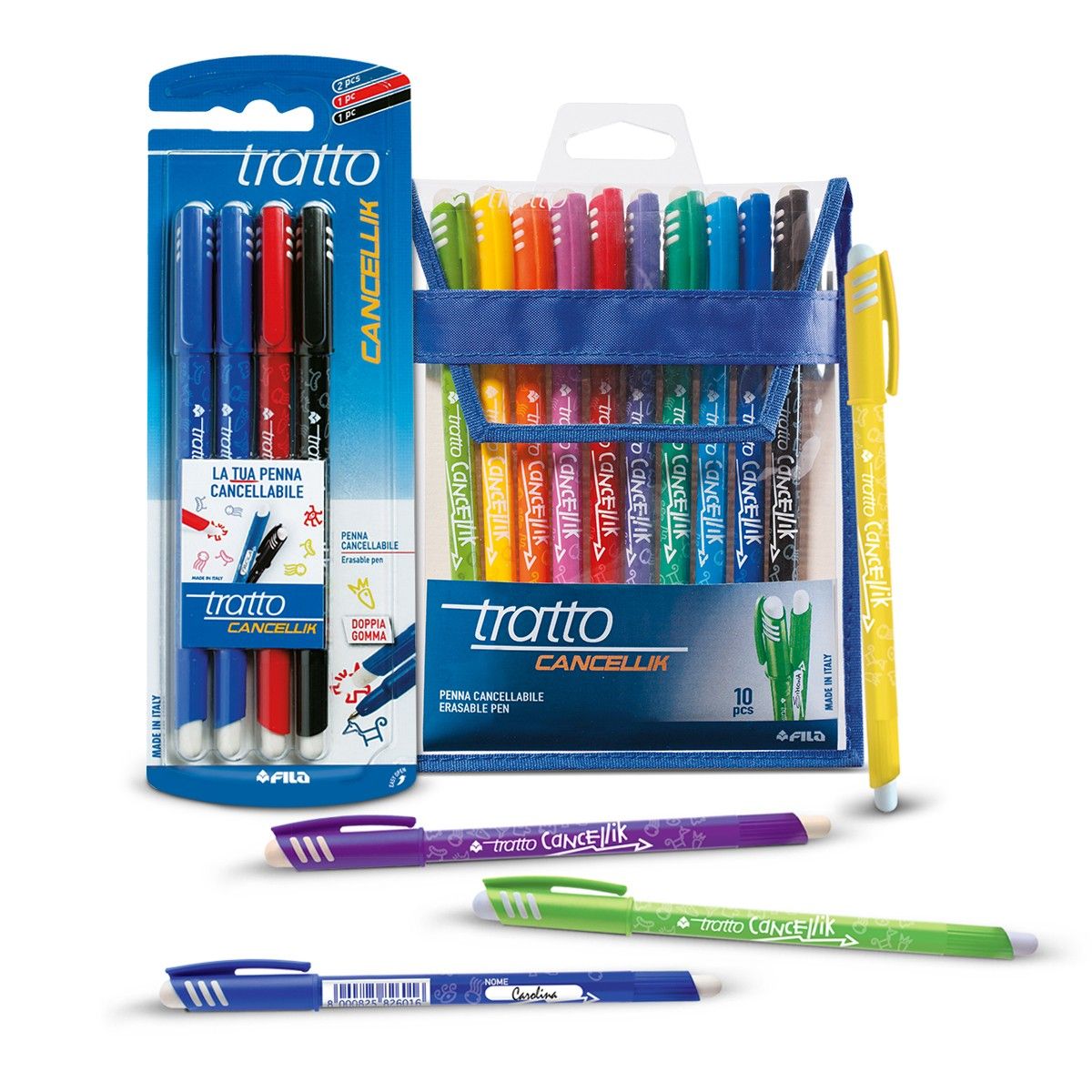 Tratto Cancellik Boligrafo De Bola - Tinta Borrable - Trazo 0 Doble Goma Color Rojo 8000825826023