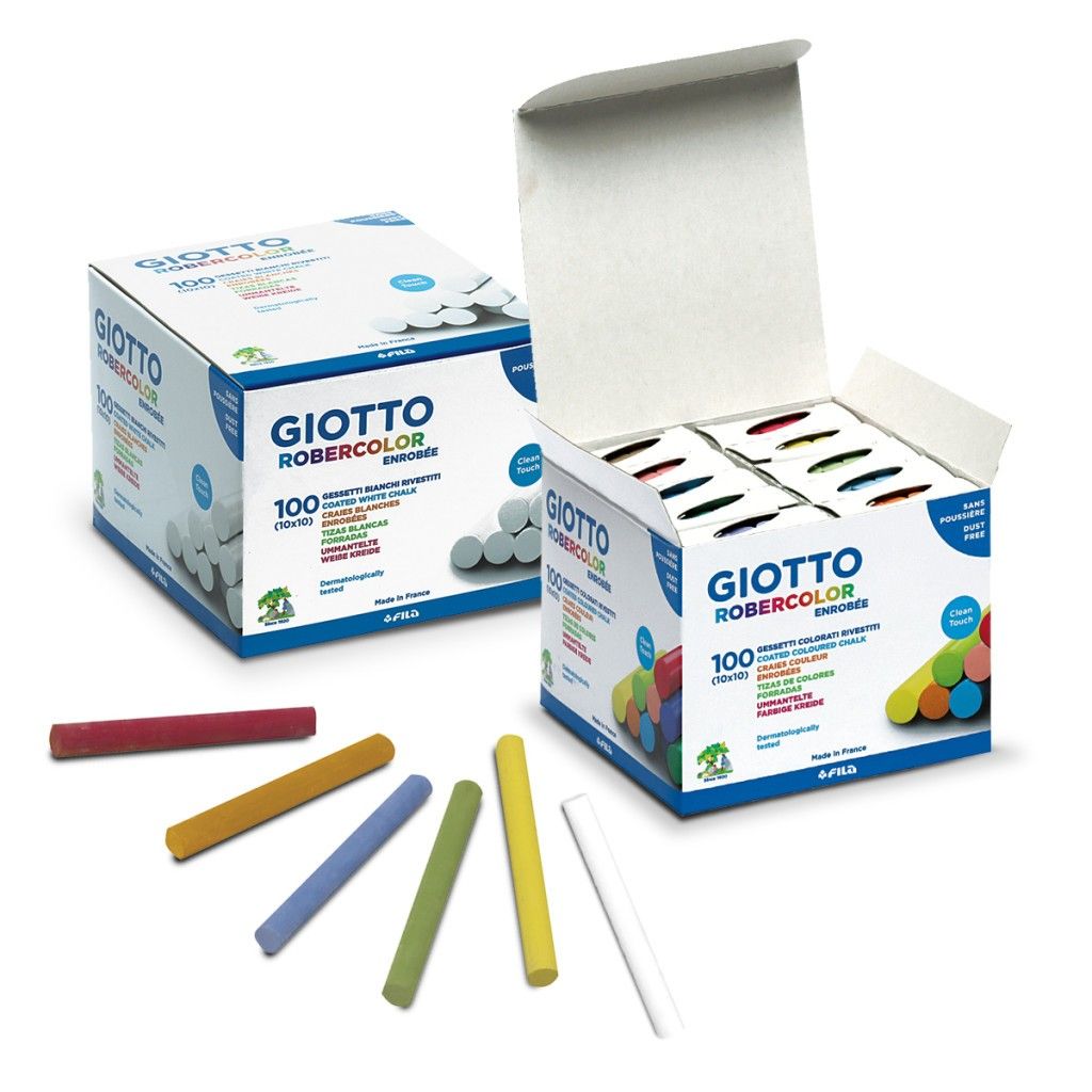 Craies Giotto 538900 | Boîte De 10 Couleurs Assorties | Pour Tableau Et Dessin