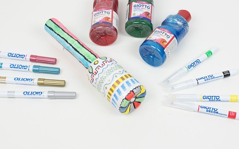 maracas con material reciclable para niños